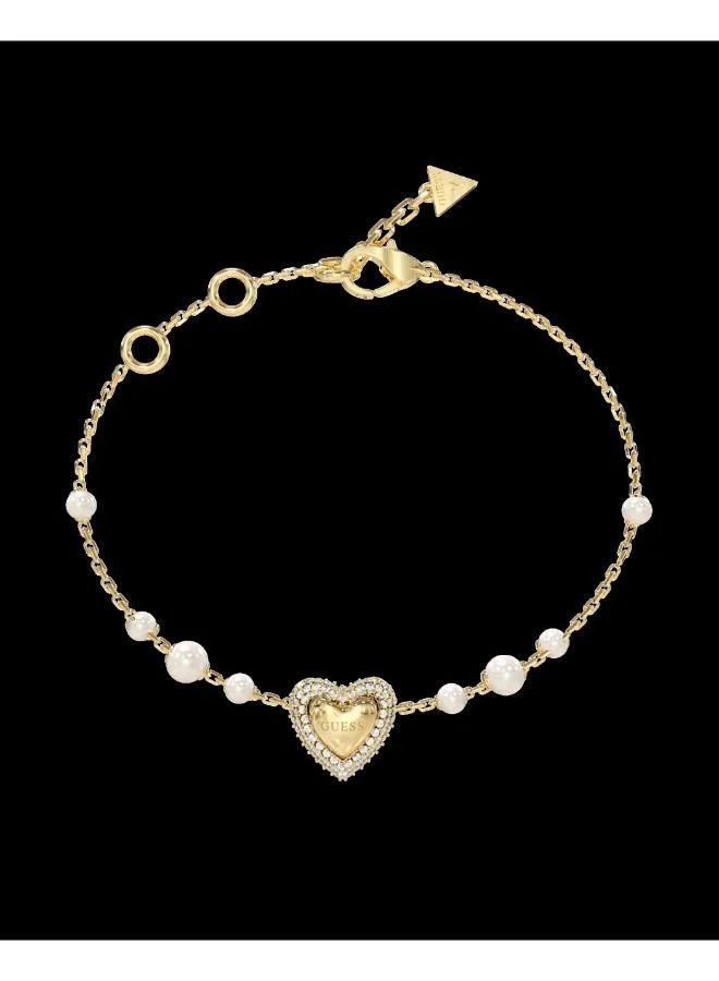 جس Heart & Pearls Chain Bracelet